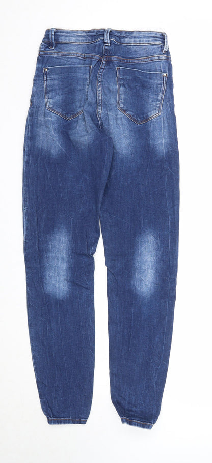 Womens UK Size 8 Papaya Regular Fit Straight Blue Jeans
