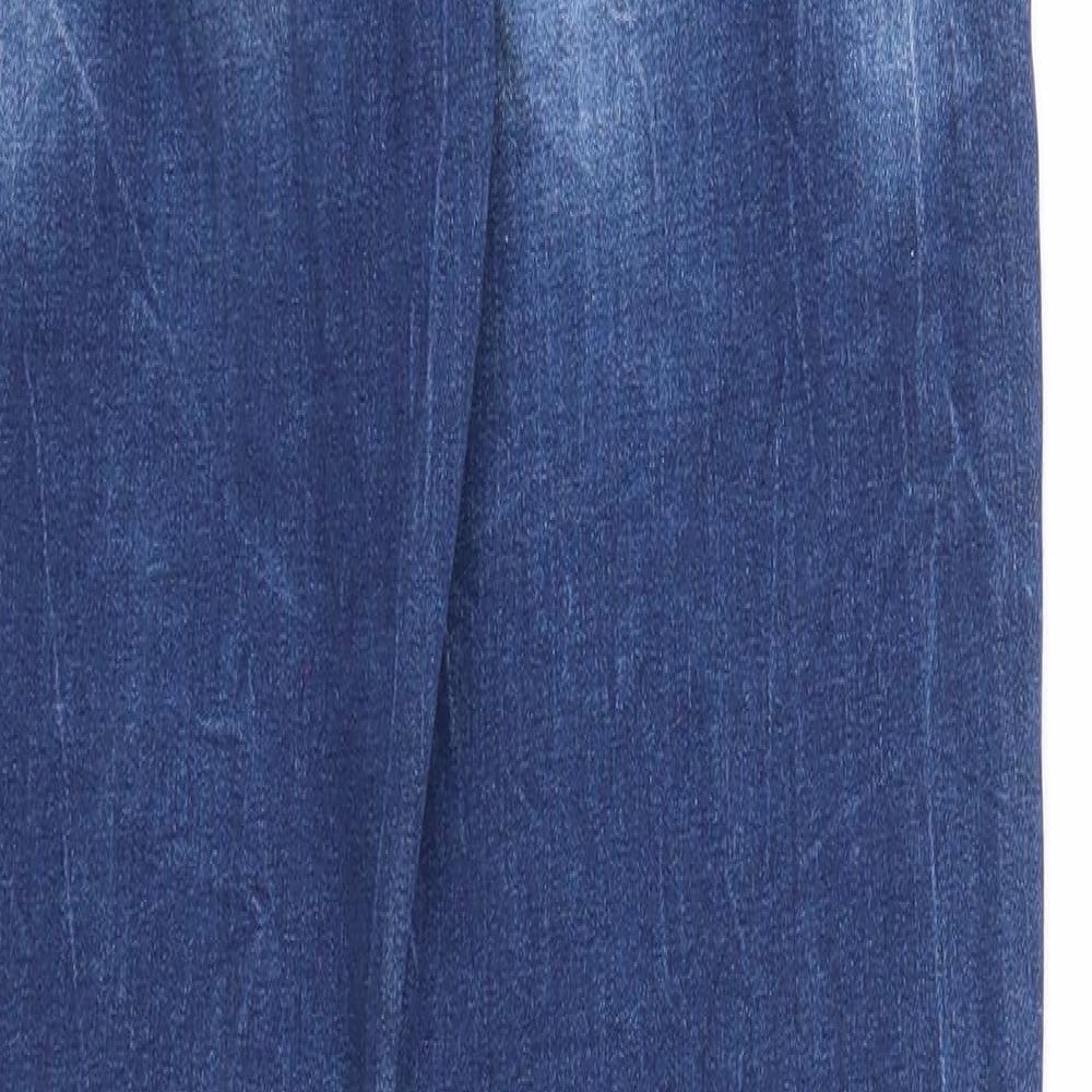 Womens UK Size 8 Papaya Regular Fit Straight Blue Jeans