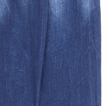 Womens UK Size 8 Papaya Regular Fit Straight Blue Jeans