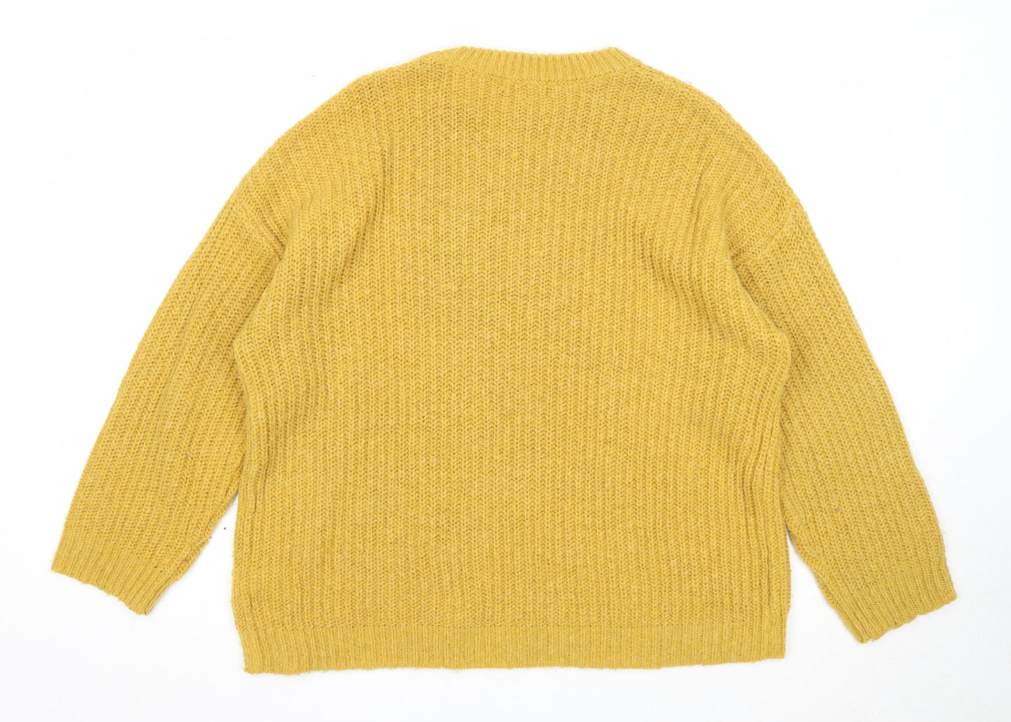 Womens UK Size M New Look Yellow Pullover Jumper