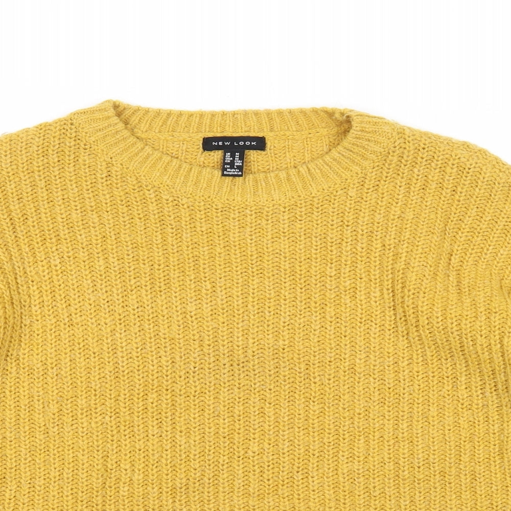 Womens UK Size M New Look Yellow Pullover Jumper
