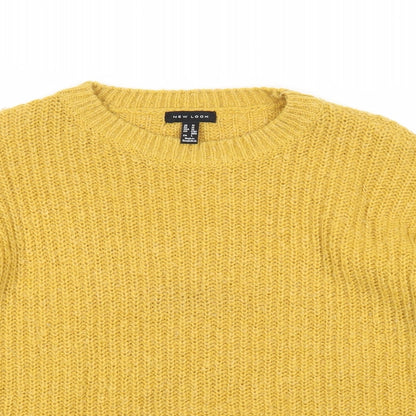 Womens UK Size M New Look Yellow Pullover Jumper