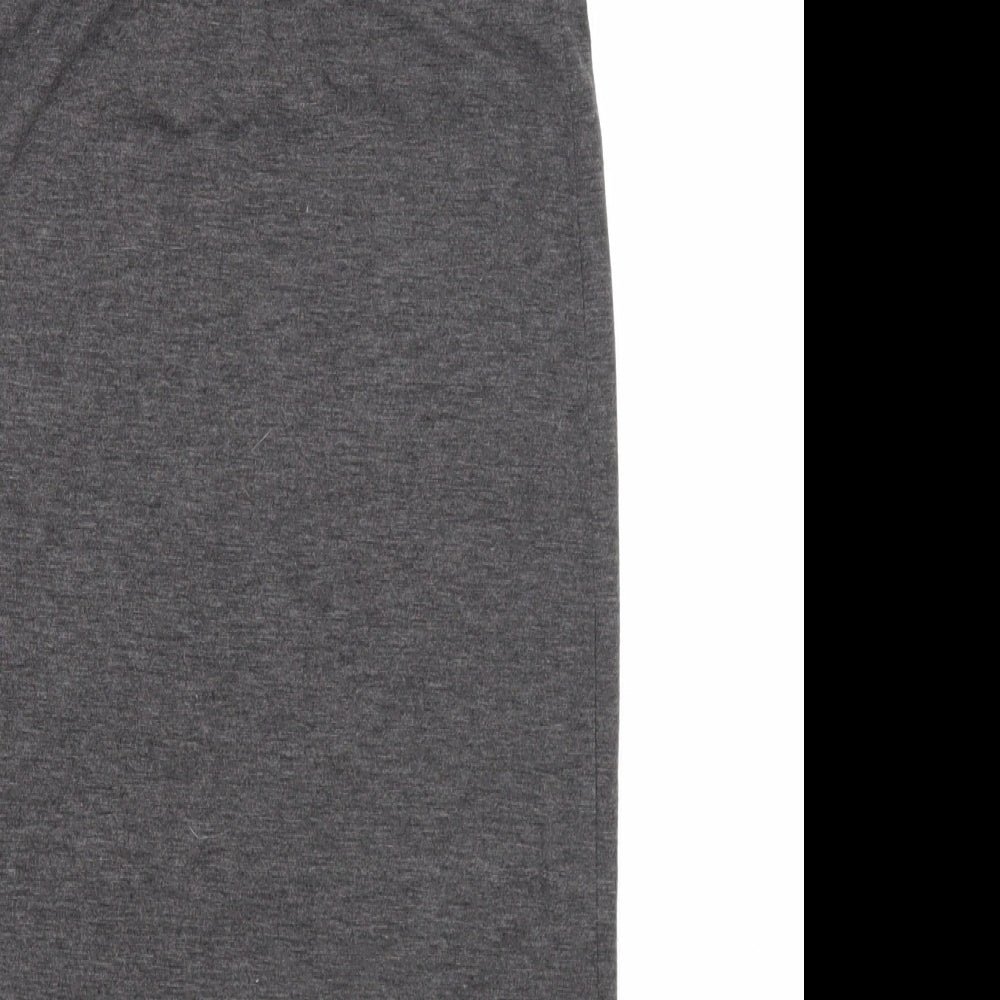 Boohoo Womens Grey Viscose Straight & Pencil Skirt Size 10