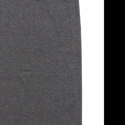 Boohoo Womens Grey Viscose Straight & Pencil Skirt Size 10