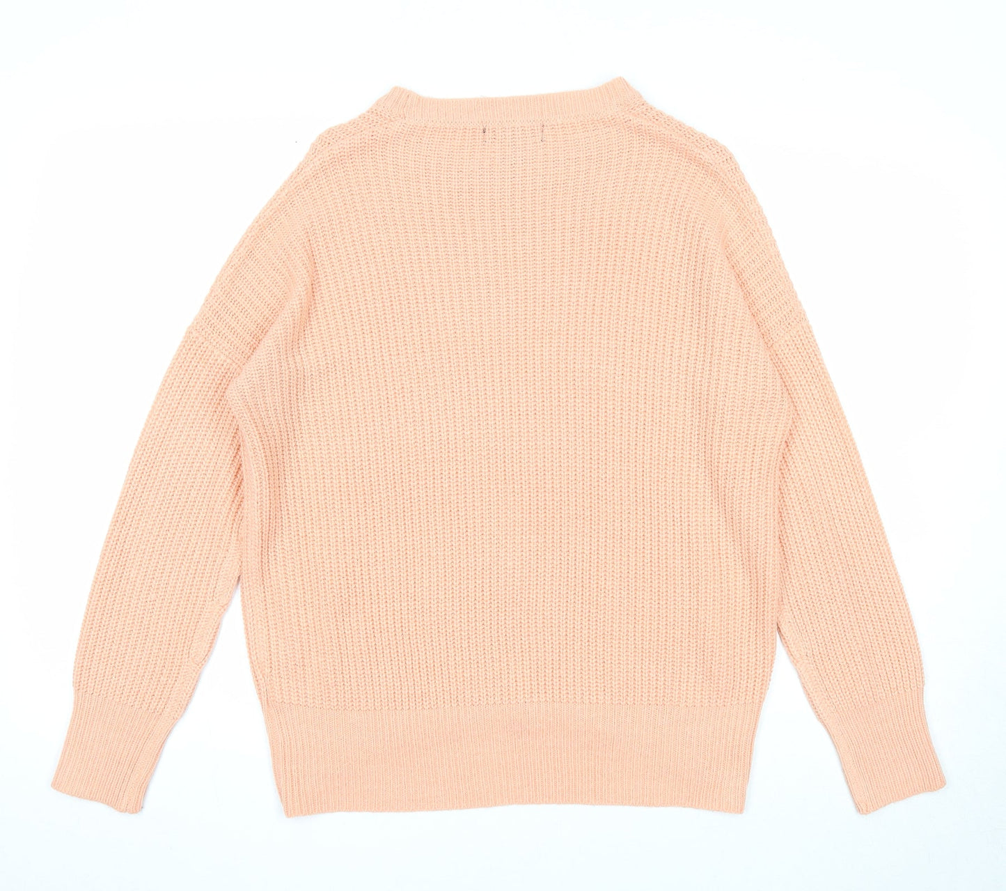 XOXO Womens Orange Round Neck Acrylic Pullover Jumper Size 10