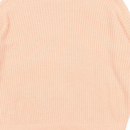 XOXO Womens Orange Round Neck Acrylic Pullover Jumper Size 10