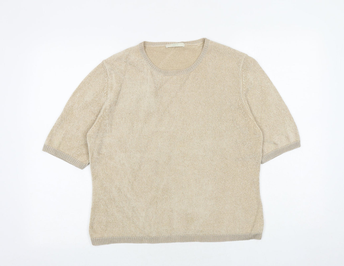 Womens UK Size 14 Marks and Spencer Beige Pullover Jumper