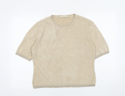 Womens UK Size 14 Marks and Spencer Beige Pullover Jumper