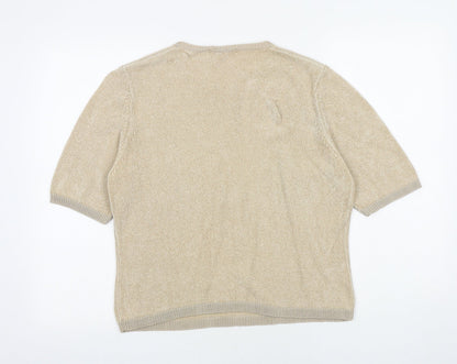 Womens UK Size 14 Marks and Spencer Beige Pullover Jumper