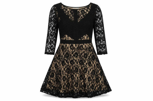 Red Herring Womens Black Nylon A-Line Size 10 Round Neck Zip
