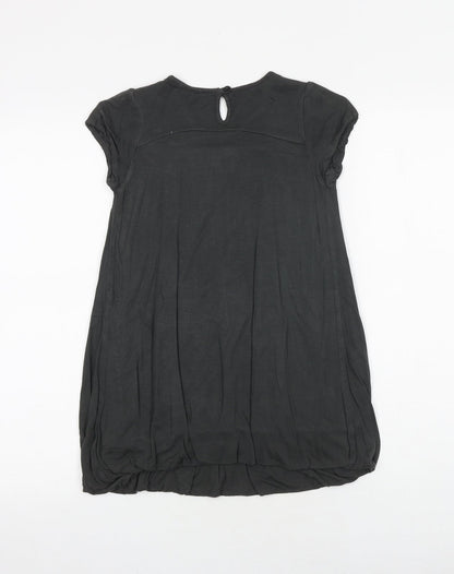 Sergent Major Girls Grey Polyester A-Line Size 7 Years Round Neck Button