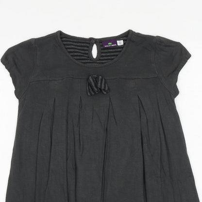 Sergent Major Girls Grey Polyester A-Line Size 7 Years Round Neck Button