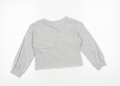 Matalan Girls Grey Viscose Pullover Sweatshirt Size 6 Years Pullover - Bonjour