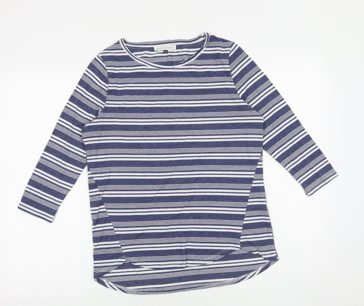 Womens UK Size XS Maison De Nimes Blue Basic T-Shirt