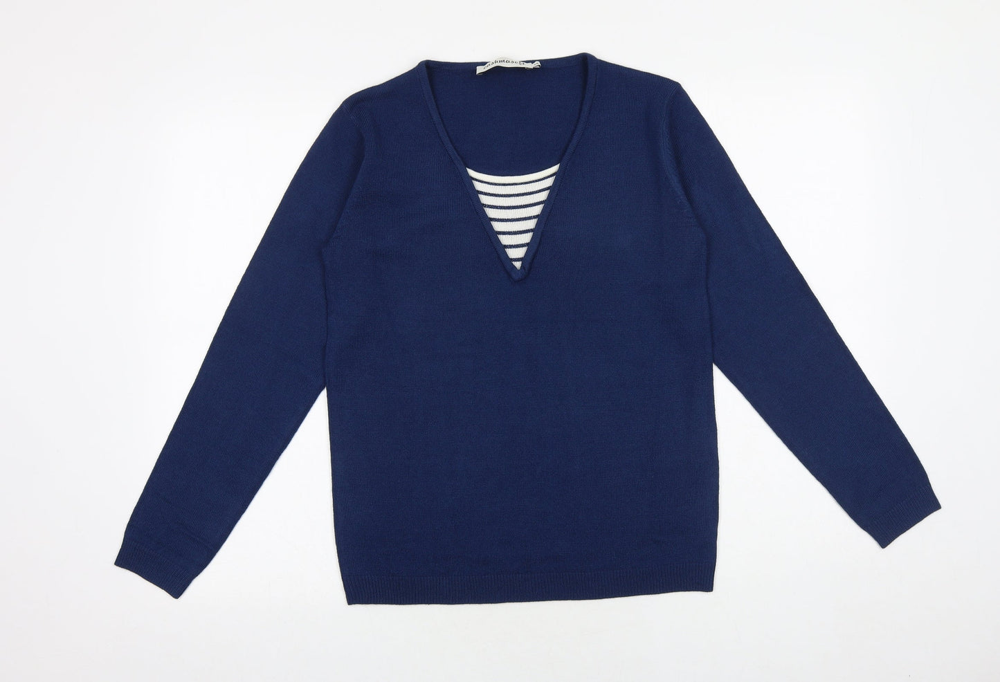 Womens UK Size XS Cashmasoft Blue Pullover Jumper