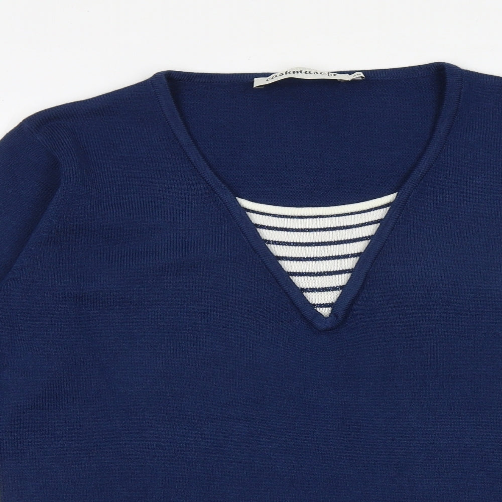 Womens UK Size XS Cashmasoft Blue Pullover Jumper