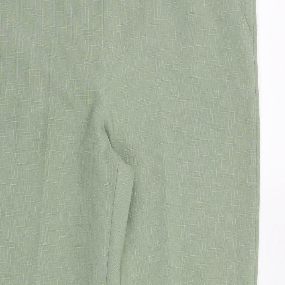 Classics Womens Green Polyester Trousers Size 10 Regular