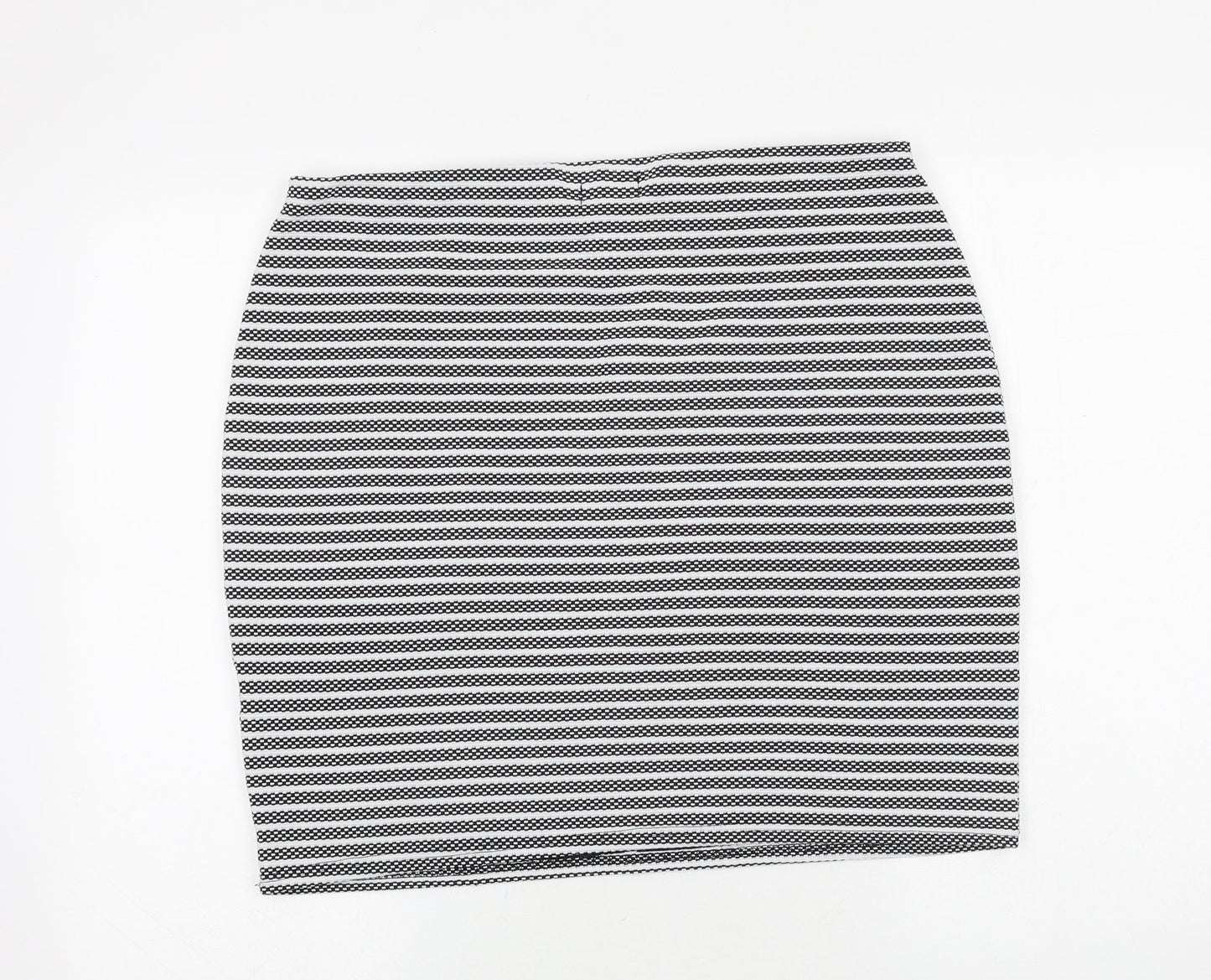 Originals Womens Black Striped Polyester Bandage Skirt Size M