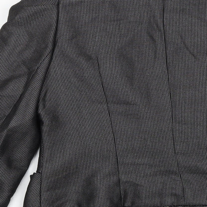 atentif Womens Grey Polyester Jacket Blazer Size 10 - Shoulder Detail