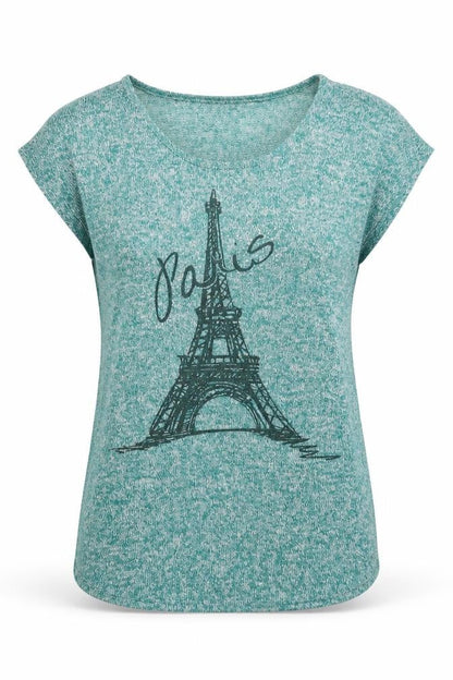 Womens UK Size S Agenda Green Basic T-Shirt