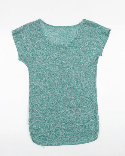 Womens UK Size S Agenda Green Basic T-Shirt