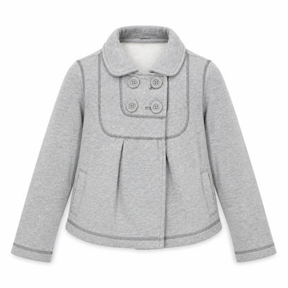 Gap Girls Grey Jacket Size 8-9 Years Button