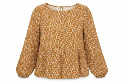 Womens UK Size 12 Preworn Brown Basic Blouse