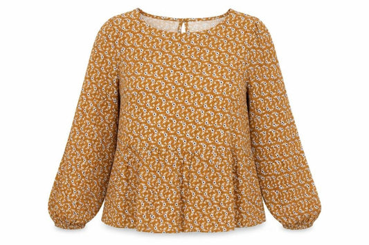 Womens UK Size 12 Preworn Brown Basic Blouse