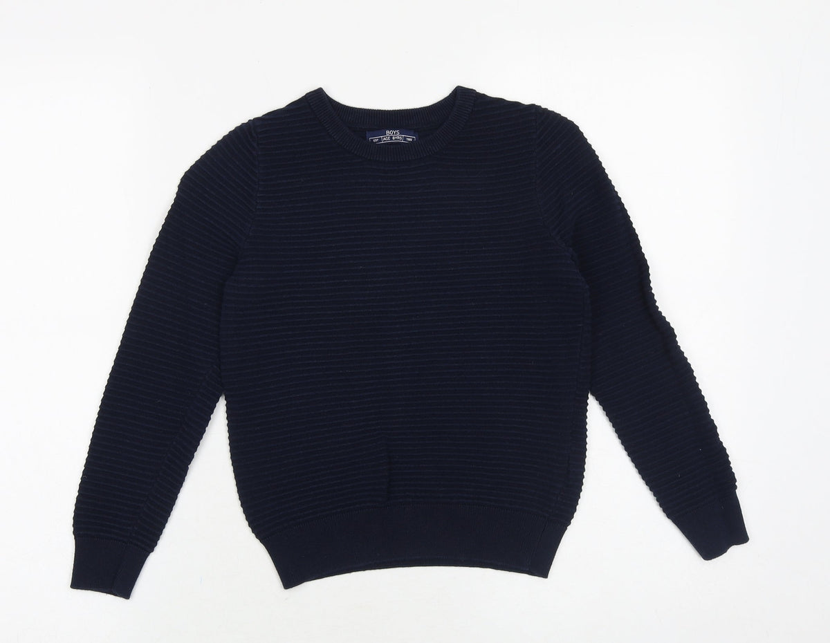 Matalan Boys Blue Cotton Pullover Sweatshirt Size 8 Years Pullover