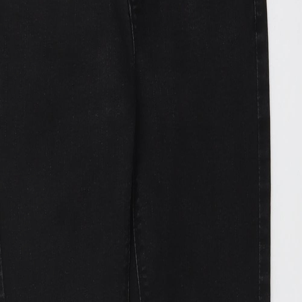 Denim & Co. Womens Black Cotton Skinny Jeans Size 10 L28 in Regular Button