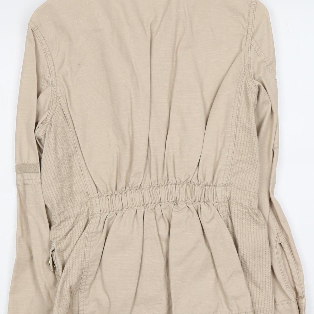H&M Womens Beige Jacket Size 4 Zip