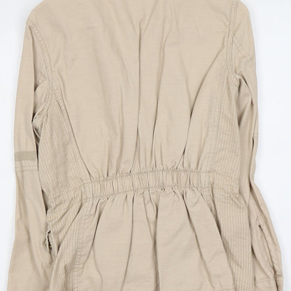 H&M Womens Beige Jacket Size 4 Zip