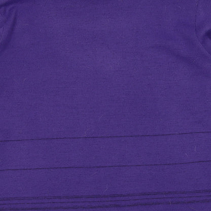 Envy Womens Purple Collared Acrylic Pullover Jumper Size M