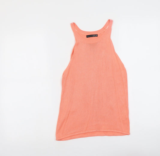 Womens UK Size 10 Atmosphere Orange Basic Tank