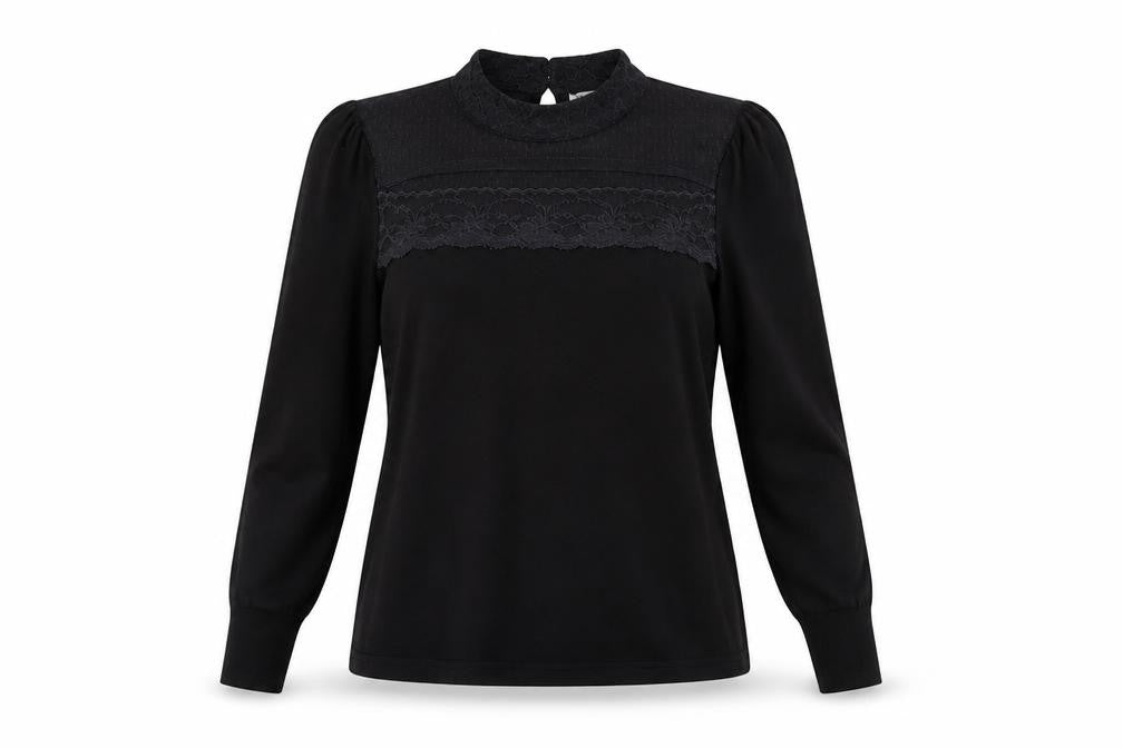 Womens UK Size 10 Warehouse Black Pullover Jumper