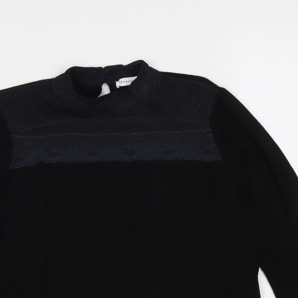 Womens UK Size 10 Warehouse Black Pullover Jumper
