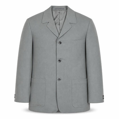 REMUS Mens Grey Polyester Jacket Suit Jacket Size M Regular