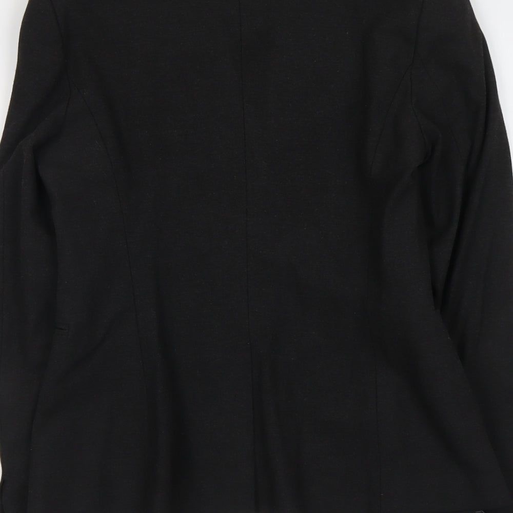 United Colors of Benetton Womens Grey Polyester Jacket Suit Jacket Size 14