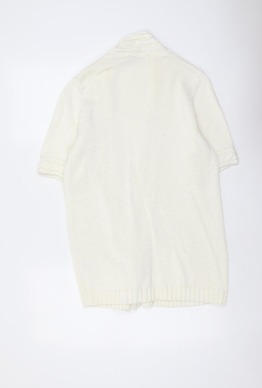 Womens UK Size M EWM Ivory Cardigan Jumper