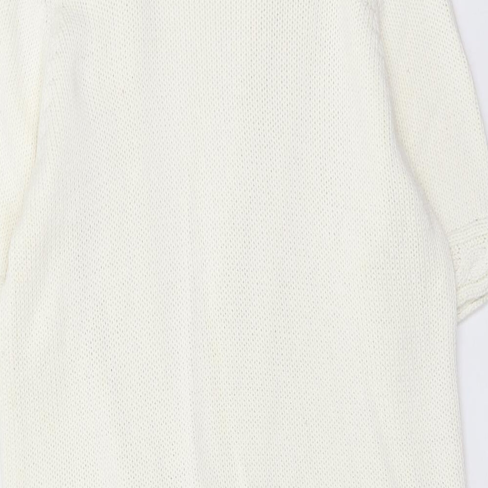 Womens UK Size M EWM Ivory Cardigan Jumper