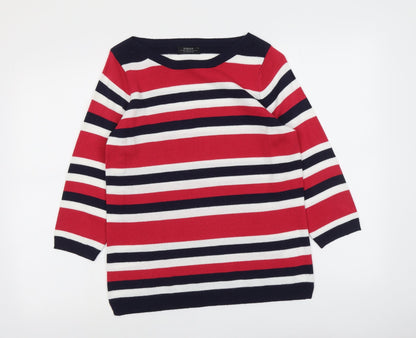 Womens UK Size 12 Papaya Multicoloured Pullover Jumper