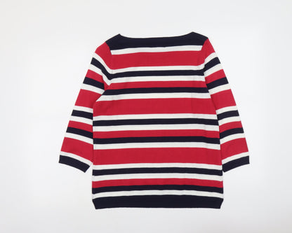 Womens UK Size 12 Papaya Multicoloured Pullover Jumper
