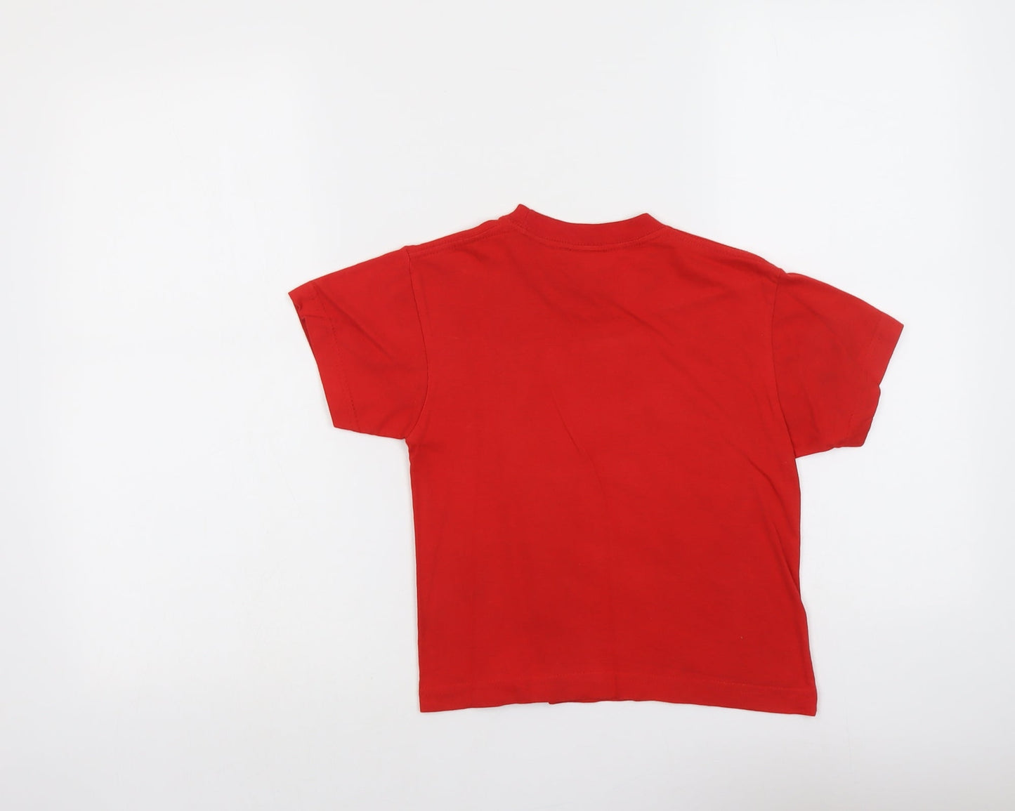 JHK Boys Red Cotton Pullover T-Shirt Size 5-6 Years Crew Neck Pullover - Bull Spanish Fiesta