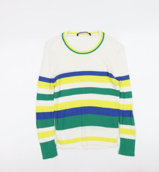 Womens UK Size L Stradivarius Multicoloured Pullover Jumper