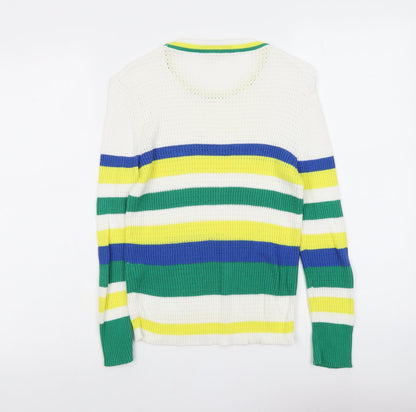 Womens UK Size L Stradivarius Multicoloured Pullover Jumper