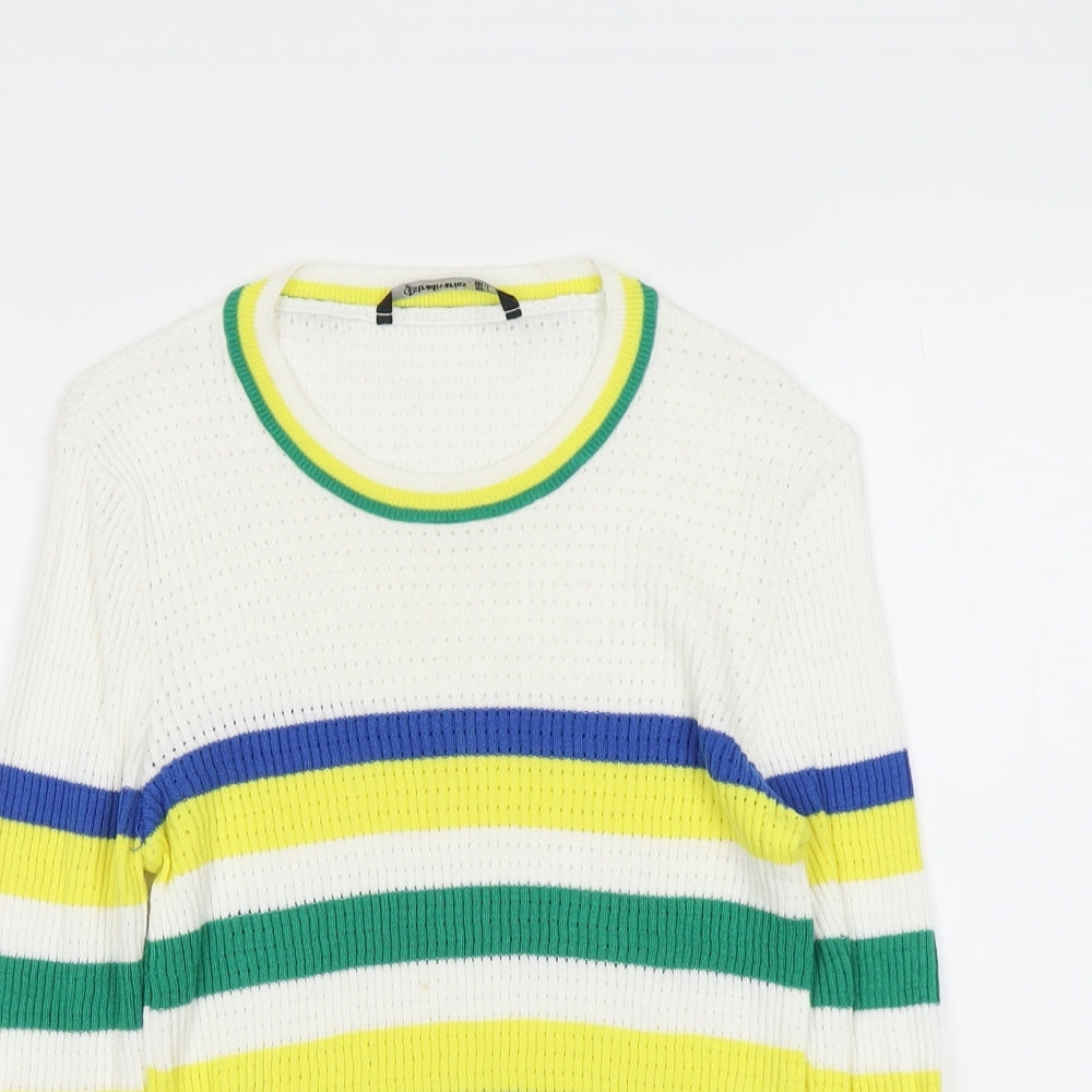 Womens UK Size L Stradivarius Multicoloured Pullover Jumper