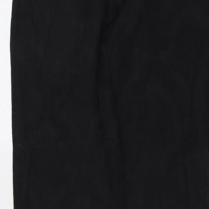 Womens UK Size S Zara Regular Fit Chino Black Trousers