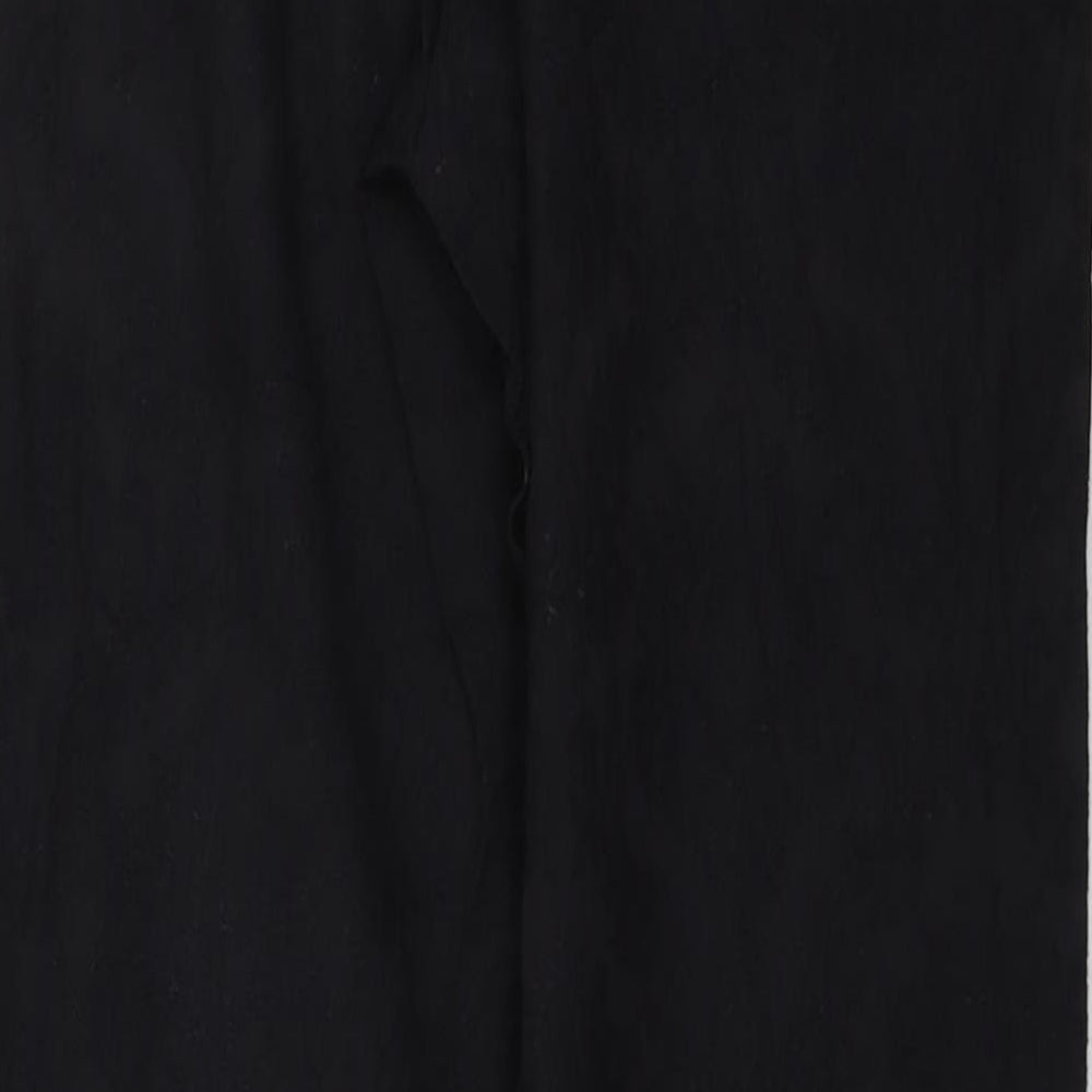 Womens UK Size S Zara Regular Fit Chino Black Trousers