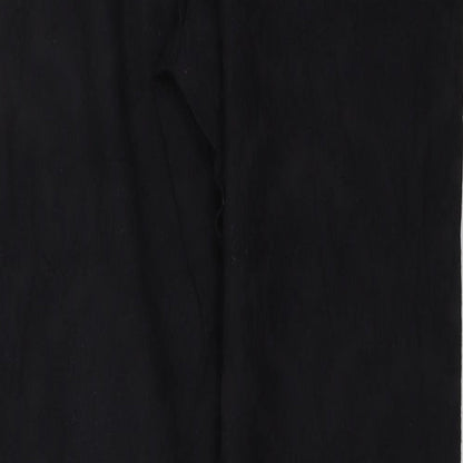 Womens UK Size S Zara Regular Fit Chino Black Trousers