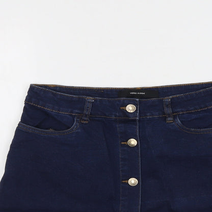 Womens UK Size M VERO MODA A-Line Denim Skirt